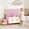 Qaba Toy Box, Toy Chest with Lid, Safety Hinges and Groove Handles, Storage Organizer for Kids, Living Room, Playroom - 2 of 4
