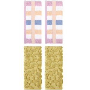 REGALWOVEN 4 Pcs Absorbent Soft Cotton Hand Towels for Bathroom - 1 of 4