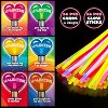 Joyfy 36 Packs Neon Valentines Day Gift Cards with Glow Stick Bracelets, Glow in the dark Necklaces for Valentine's Party Favor - 4 of 4