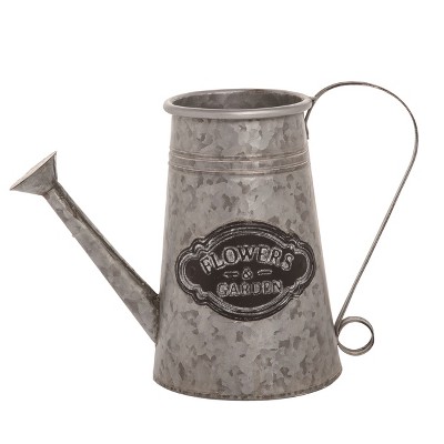 Transpac Metal 14 in. Gray Spring Vintage Decorative Use Watering Can