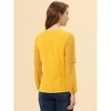 INSPIRE CHIC Women's Chiffon Semi Sheer Keyhole Neck Elegant Work Blouse - 4 of 4
