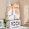 VEVOR Hall Tree Entryway Bench,  Coat Rack with Shoe Storage, 42" Wide Mudroom bench with Storage and Seating, Adjustable Shelves and 7  Hook - 2 of 4