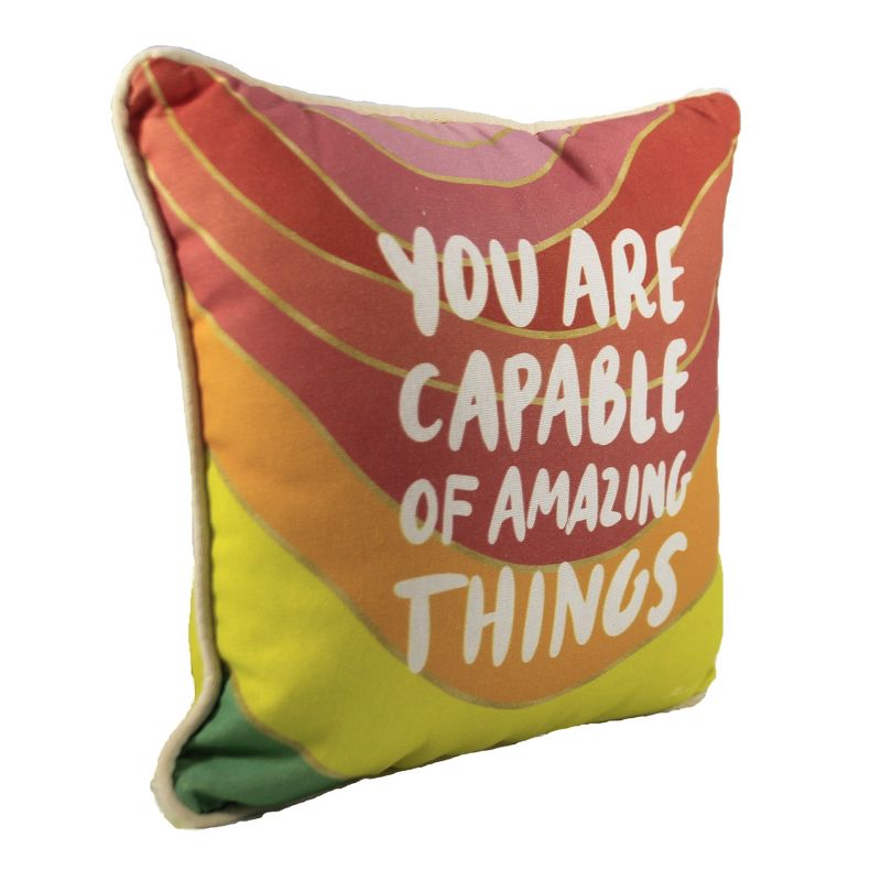 Home Decor 12.0 Inch Brights You Are Capable Pillow Encourage Positive Throw Pillows, 2 of 4
