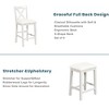 5-Piece Counter Height Dining Table Set with Storage Shelf, Solid Wood Bar Table and 2 Upholstered Chairs & 2 Stools, Table Set for Kitchen - 4 of 4