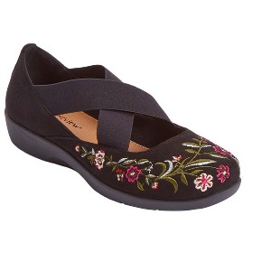 Comfortview Women's The Stacia Mary Jane Flat (Wide Widths Available) - 1 of 4
