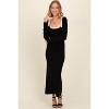 PinkBlush Black Shoulder Bow Detail Maternity Maxi Sweater Dress - 4 of 4