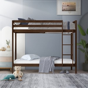 ChaletPosh Twin Over Twin Size Wooden Bunk Bed - 1 of 4