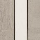 distressed white frame/greige drawers