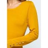 Women's Button Shoulder & Sleeve Sweater - Cielo - 2 of 2