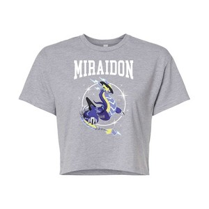 Women's - Pokémon - Miraidon Collegiate Cropped Graphic T-Shirt - 1 of 4