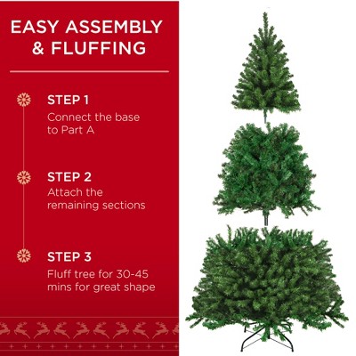 Elegant Spruce Outdoor Christmas Tree with Pre-Lit Design, 9ft