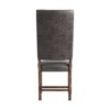 Set of 2 Hayward Tall Back Side Chair Set Walnut - Picket House Furnishings: Rubberwood Frame, Faux Leather - 4 of 4