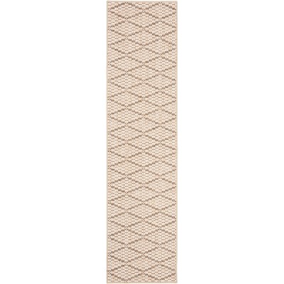 Palm Beach Pab361 Power Loomed Runner Rug - Beige/brown - 2'x8 ...