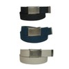 CTM Men's Big & Tall Belt with Flip Top Brass Buckle (Pack of 3) - 3 of 3