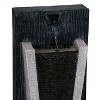 Sunnydaze Indoor Home Office Decorative Gentle Virtue Tabletop Water Fountain with LED Light - 13" - Black - image 4 of 4
