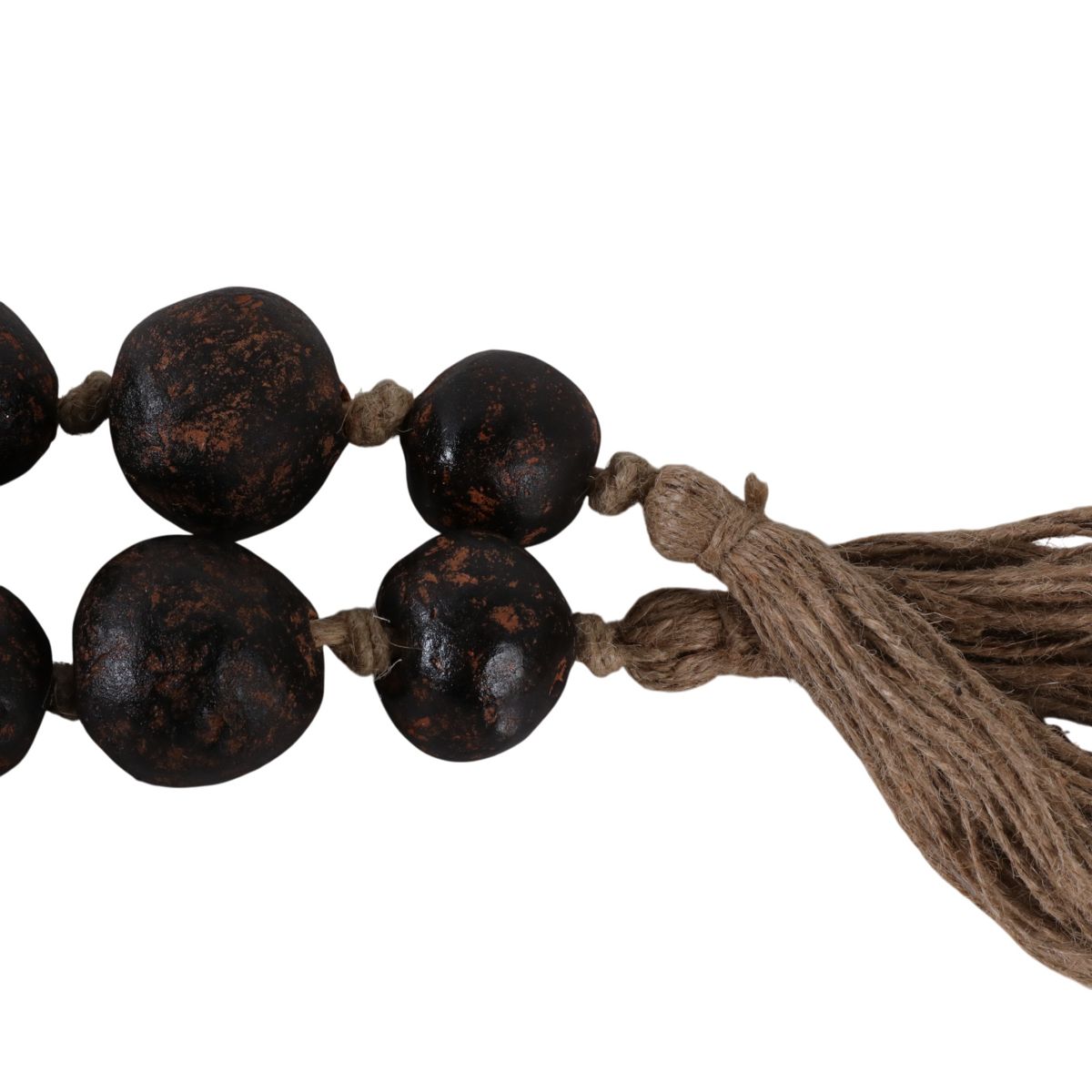 Terracotta Bead Garland with Jute Tassels for Home Decor - Decorative Accent for Bathroom, Office Desk, and Living Room Décor - thumbnail 10