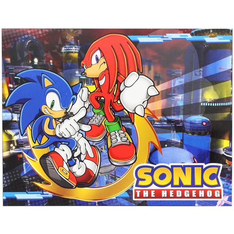 Great Eastern Entertainment Co. Sonic the Hedgehog Sonic & Knuckles 46x60 Inch Fleece Throw Blanket, 1 of 4