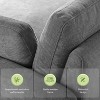 Tiramisubest Upholstered Single Chair Oversized Lazy Chair Premium Chenille Fabric Color Block Couch Single Sofa Chair Living Room Apartment - 4 of 4