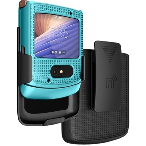 Nakedcellphone Slim Case and Belt Clip Holster Combo for Motorola RAZR 5G Phone (XT2071, 2020) - 1 of 4