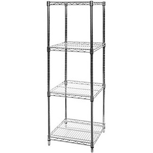 Shelving.com Chrome Wire Shelving with 4 Tier Shelves - - 1 of 2