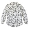 Hope & Henry Girls' Long Sleeve Ruffle Neck Button Down Pintuck Blouse, Kids - 4 of 4