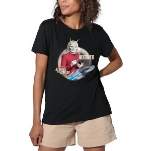 Women's Star Trek Strange New Worlds Hemmer Loose T-Shirt Black - 1 of 4