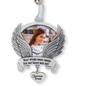 Collections Etc Memorial Angel Wings Hanging Car Charm Ornament
