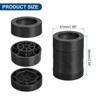 Unique Bargains Adjustable Anti-Slip Chair Table Round Furniture Risers 4 Set - 2 of 4