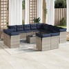 vidaXL 14 Piece Patio Sofa Set with Cushions - Beige and Gray With Table - 2 of 4