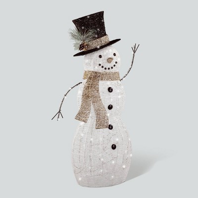 Philips 42in Glitter Snowman Christmas LED Novelty Sculpture Pure White Twinkle Lights