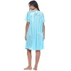 Casual Nights Women's Fancy Lace Neckline Silky Tricot Nightgown - 4 of 4