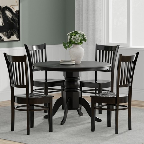 Round dining room sets with leaf hot sale