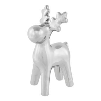 Northlight 7" Silver Ceramic Moose Christmas Figure