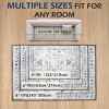 EROMMY Machine Washable Area Rug, Oriental Ivory/Blue Area Rug With Non-Slip Backing For High Traffic Area, Ideal For Bedroom, Living Room - 2 of 4