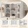 MOEPISY Wall Mounted Cabinet with 2 Glass Doors - 2 of 4