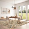 Washable Area Rug for Living Room Modern Floral Print Bedroom Rug - 3 of 4
