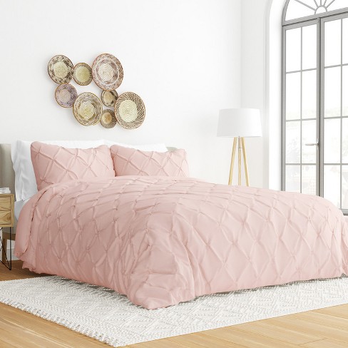 Pinch Pleat Textured 3 Piece Duvet Cover Set, Pintuck Design, Ultra Soft,  Easy Care - Becky Cameron : Target