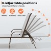 Pellebant Set of 2 Outdoor Chaise Lounge Chairs 6 Positions Adjustable Heavy Duty  Aluminum Frame 270lb Capacity for Poolside Garden Courtyard - 4 of 4