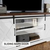 59 Inch TV Stand for TVs Up to 65 Inch, Farmhouse Wood Entertainment Center with Sliding Barn Doors with Adjustable Shelves & Open Compartment - 3 of 4