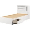 HomeStock Mates Bed With Bookcase Headboard Set Pure White Vito - 2 of 4