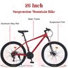 RISOKEYS 26 Inch Mountain Bike with Front Suspension Dual Disc Brake 24 Speed Hardtail MTB All Terrain Mountain Bike for Teen Women Men - 4 of 4