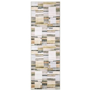 Washable Modern Geometric Patchwork Print Living Room Rugs, Soft Ultra Thin Non Slip Bedroom Carpet for Dining Room Home Office - 1 of 4