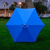 9' x 9' Round Wood Grain Steel Patio Umbrella Pacific Blue - Astella: Water-Resistant, Push-Up, No Assembly Required - 4 of 4