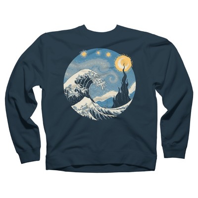 Adult Design By Humans The Great Starry Wave By vincenttrinidad Sweatshirt