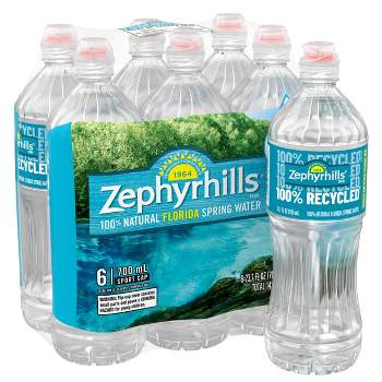 Zephyrhills Brand 100% Natural Spring Water - 6pk/23.7 fl oz Sport Cap Bottles