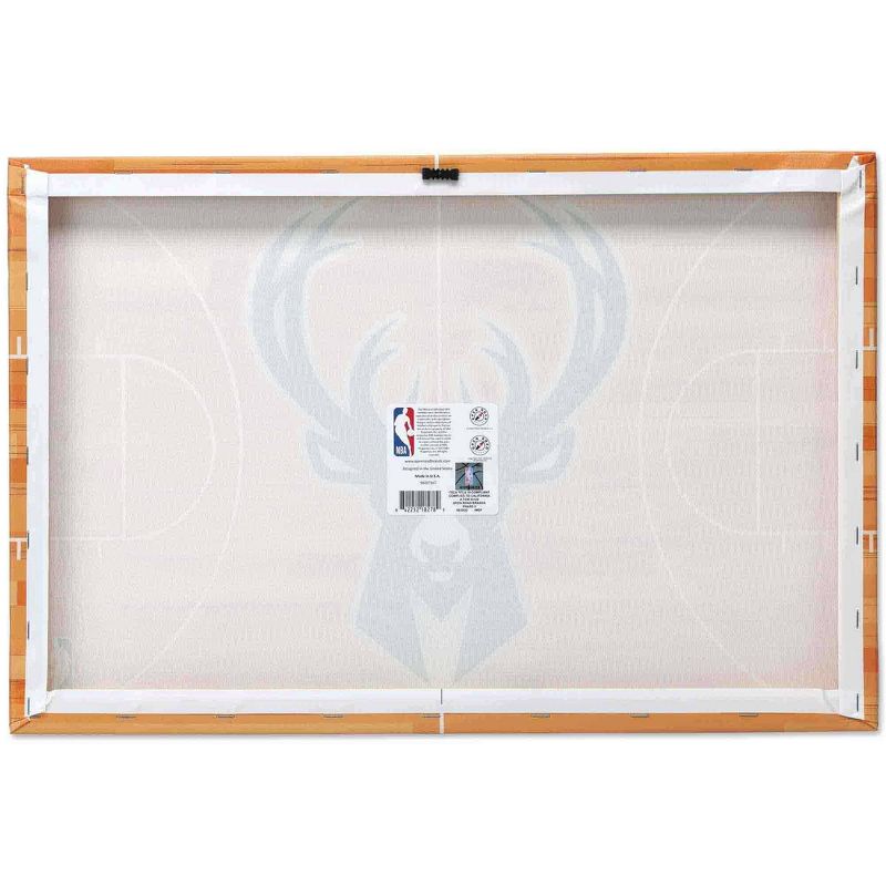 NBA Milwaukee Bucks Court Canvas Wall Sign, 3 of 5