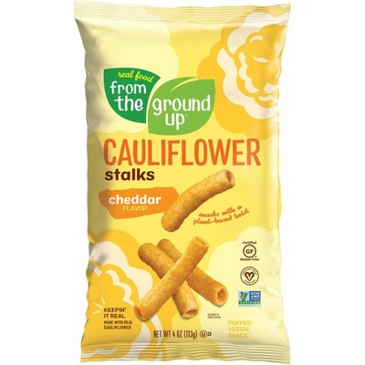 Real Food From The Ground Up Cauliflower Stalks Cheddar - 4oz