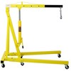 2 Ton Folding Engine Hoist Cherry Picker Shop Crane Hoist Lift, Heavy Duty Steel with 6 Iron Caster Wheels, 7.46Feet H Yellow - 2 of 4