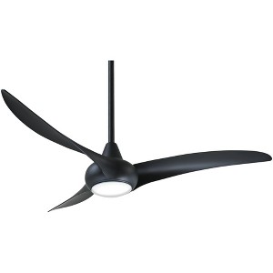 52" Minka Aire Modern 3 Blade Indoor Ceiling Fan with LED Light Remote Control Coal for Living Room Kitchen Bedroom Family Dining - 1 of 4