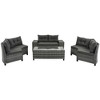 Nestfair 8pc Wicker Outdoor Half Moon Sectional Sofa Set with Coffee Table and Cushions Gray - 3 of 4